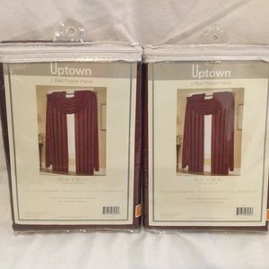 Uptown Red 1 Rod Pocket Panel 42” x 95” - Set of 2 - NEW IN PACKAGE